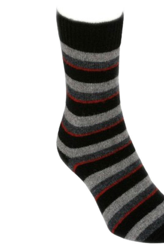 Lothlorian Merino - Possum Accent Stripe Sock (9895)