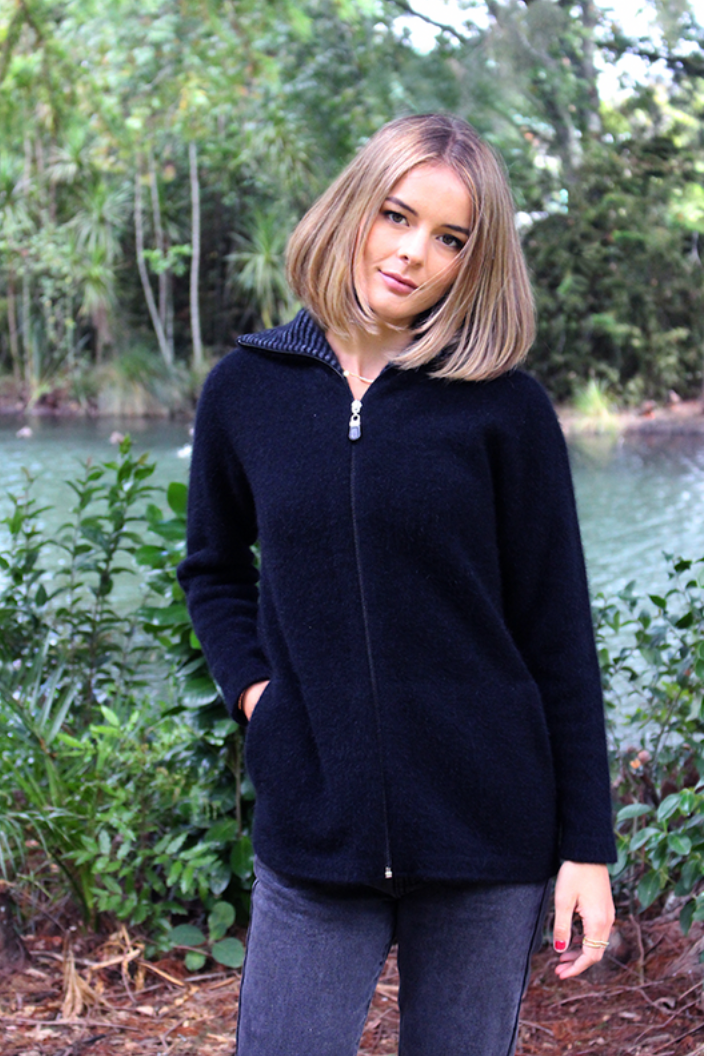 Lothlorian - Striped Collar Jacket (9831)Black