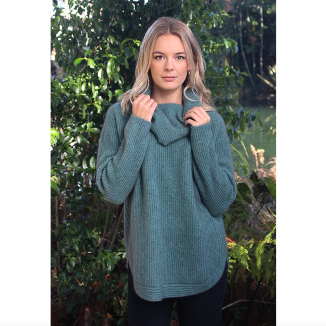 Lothlorian - Stratus Cowl Neck Jumper (9784)Sage