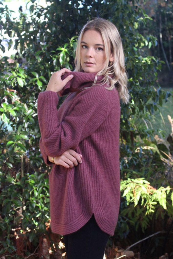 Lothlorian - Stratus Cowl Neck Jumper (9784)Orchid