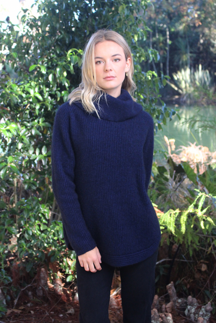 Lothlorian - Stratus Cowl Neck Jumper (9784)Midnight