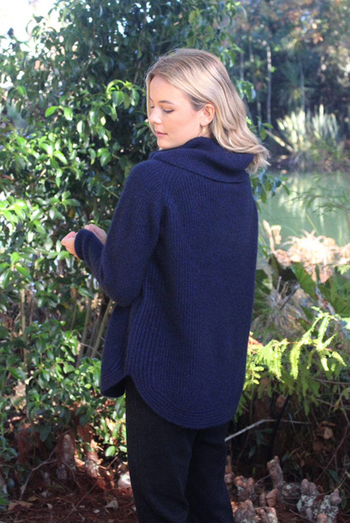 Lothlorian - Stratus Cowl Neck Jumper (9784)Midnight