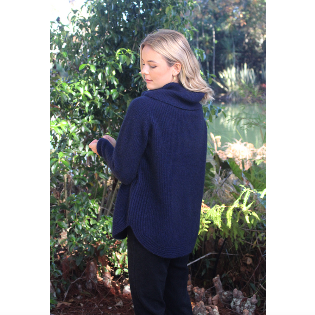 Lothlorian - Stratus Cowl Neck Jumper (9784)Midnight