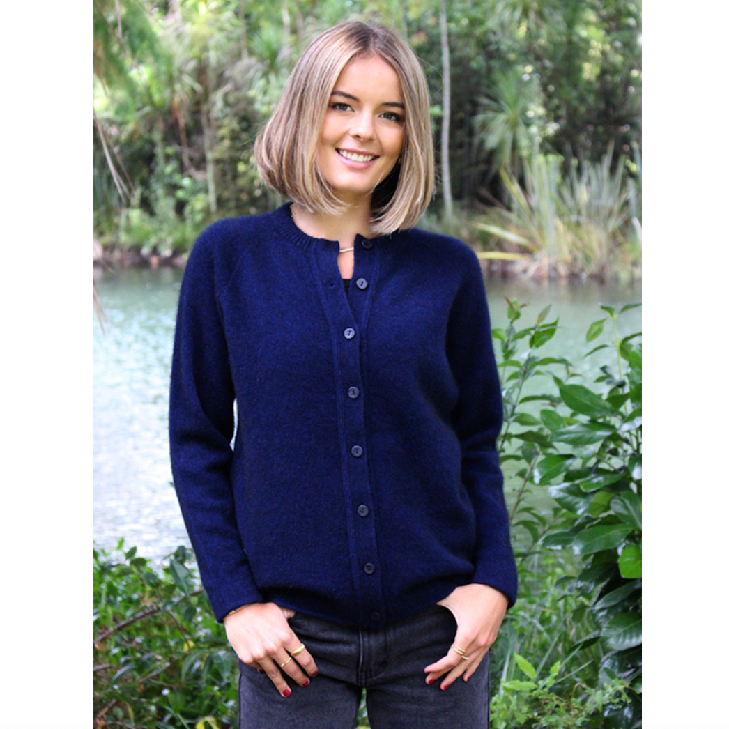Lothlorian - Plain Button Cardigan (9937)Midnight