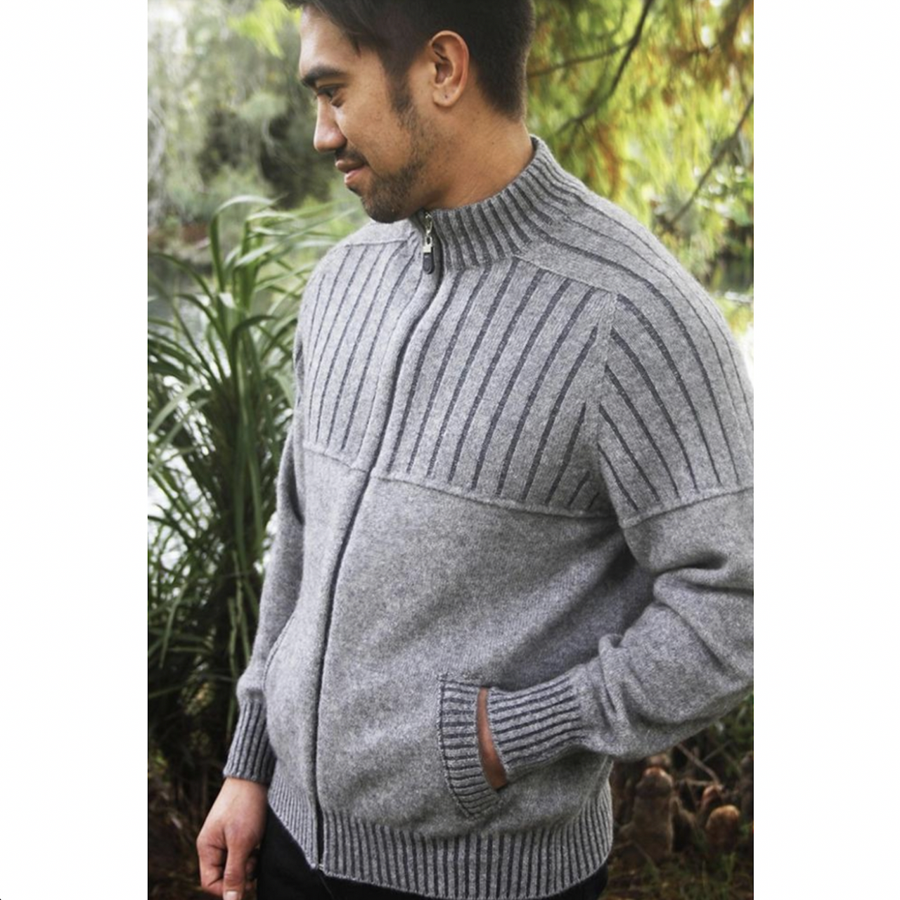 Lothlorian - Mens Full Zip Jacket with Pockets (9822)Silver