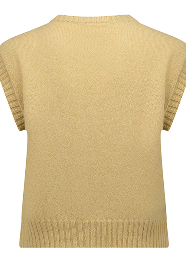 Lothlorian - Alpaca Plain Crew Neck Vest (ALP075)Honey
