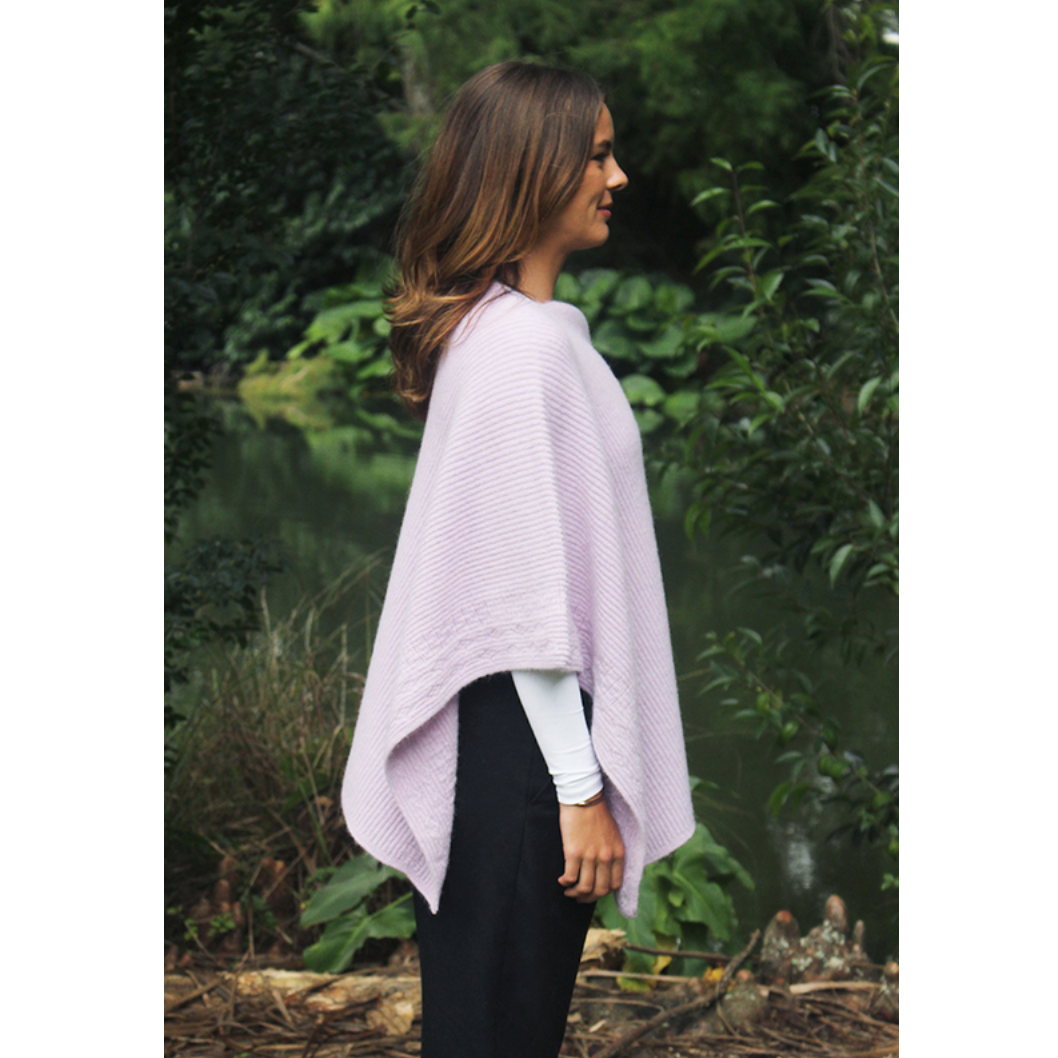 Lothlorian - Alpaca Rib Poncho (ALP051)Lilac