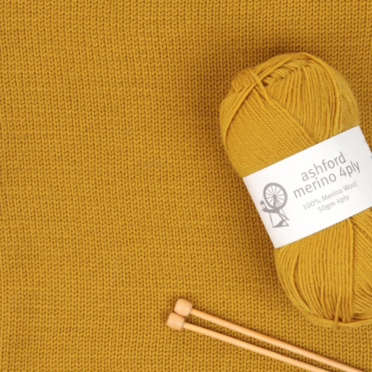 Ashford Merino 4PLY 50g Yarn Old Gold