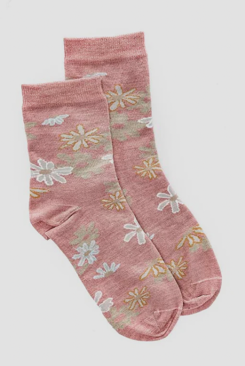 Norsewear - Merino Daisy Bloom Sock (NW1021)Dusty Pink