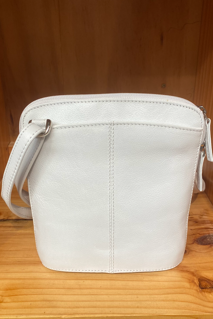 Baron & Burton - Small Genuine Leather Handbag (23822) White