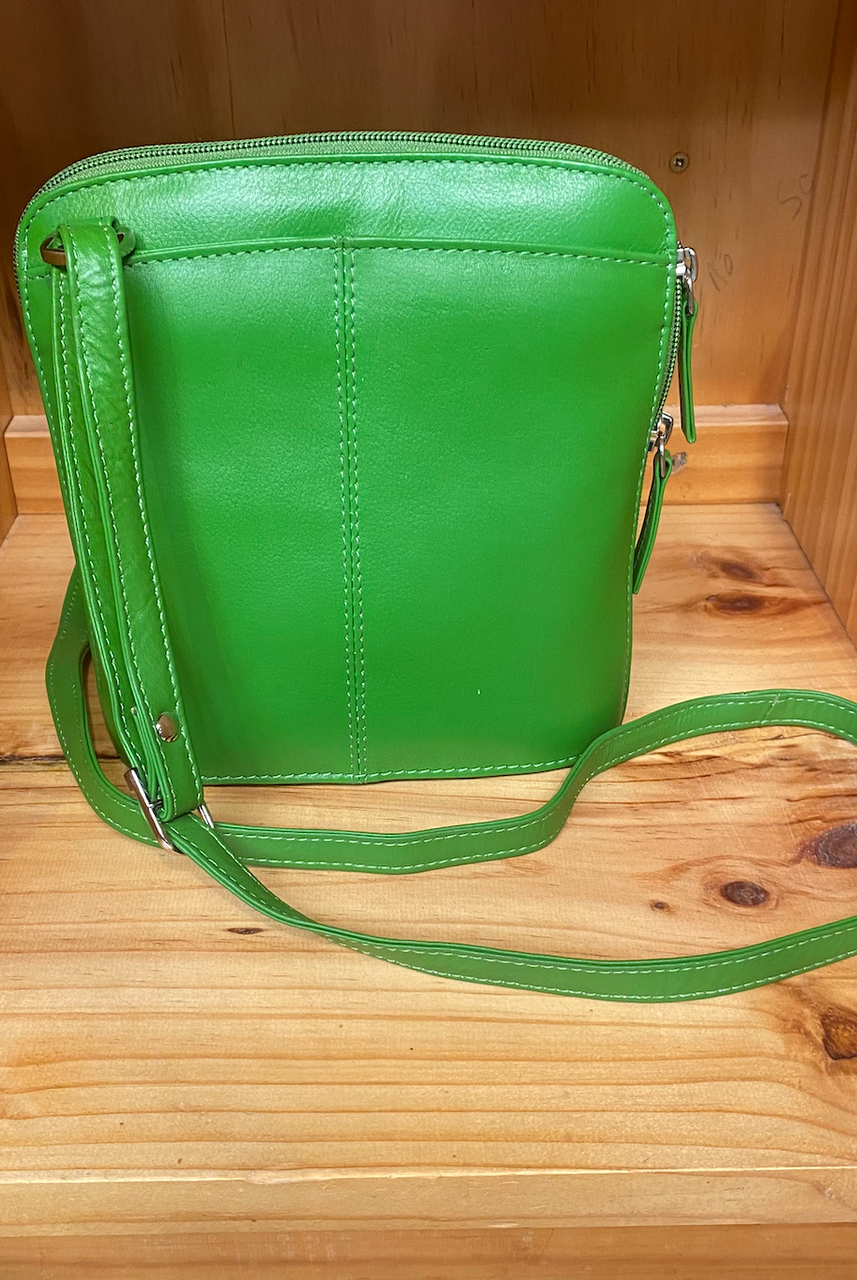 Baron & Burton - Small Genuine Leather Handbag (23822) Emerald