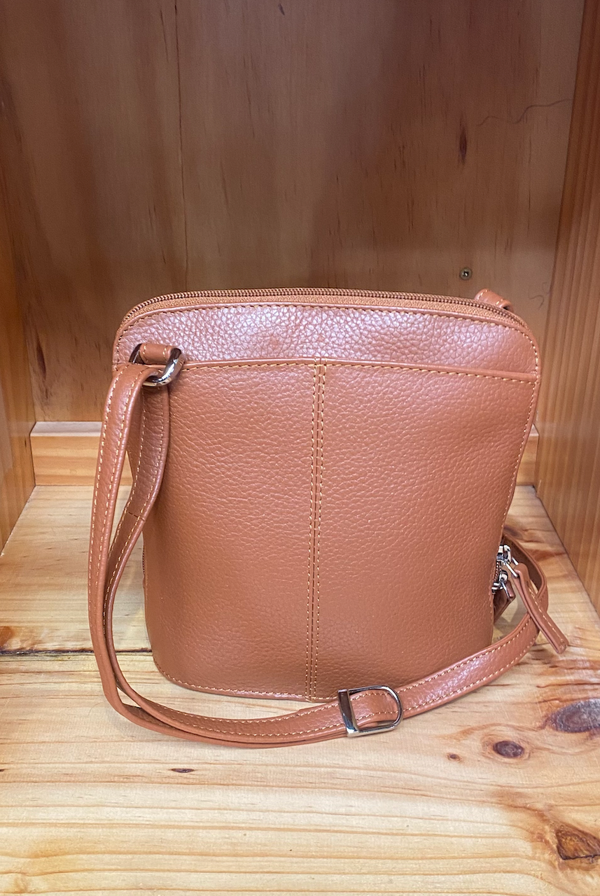 Baron & Burton - Small Genuine Leather Handbag (23822) Tan
