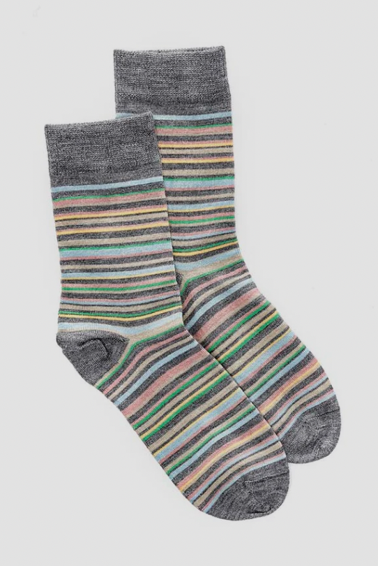 Norsewear - Ladies Fine Line Merino Stipe Sock (NW1020)Grey