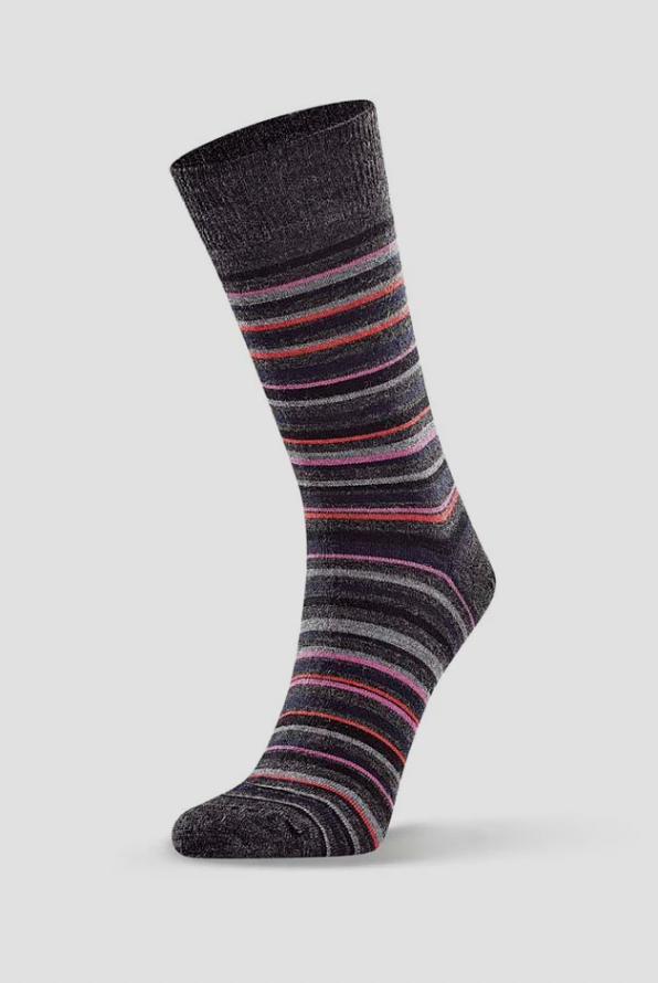 Norsewear - Ladies Fine Line Merino Stipe Sock (NW1020)Charcoal