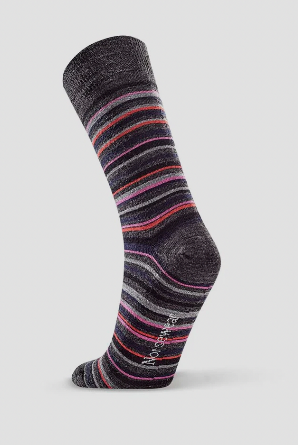 Norsewear - Ladies Fine Line Merino Stipe Sock (NW1020)Charcoal