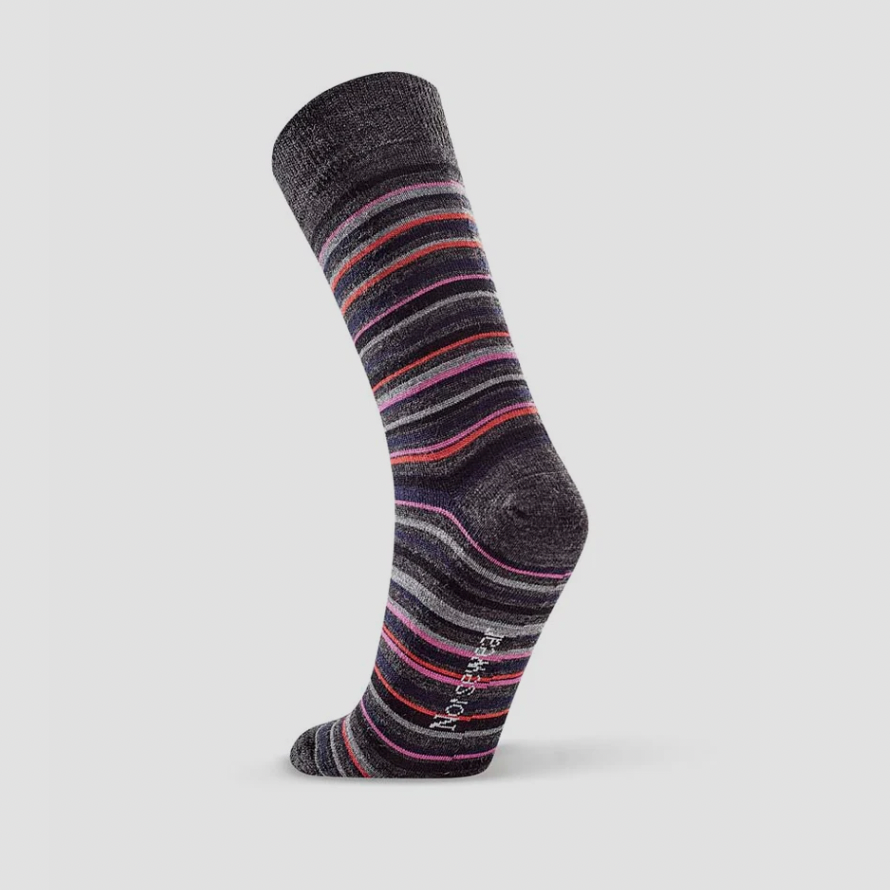 Norsewear - Ladies Fine Line Merino Stipe Sock (NW1020)Charcoal