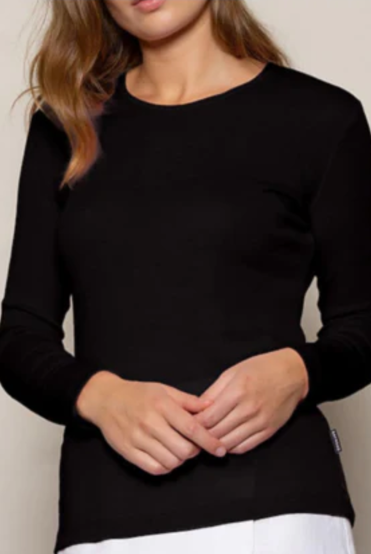 Women wearing Black coloured top