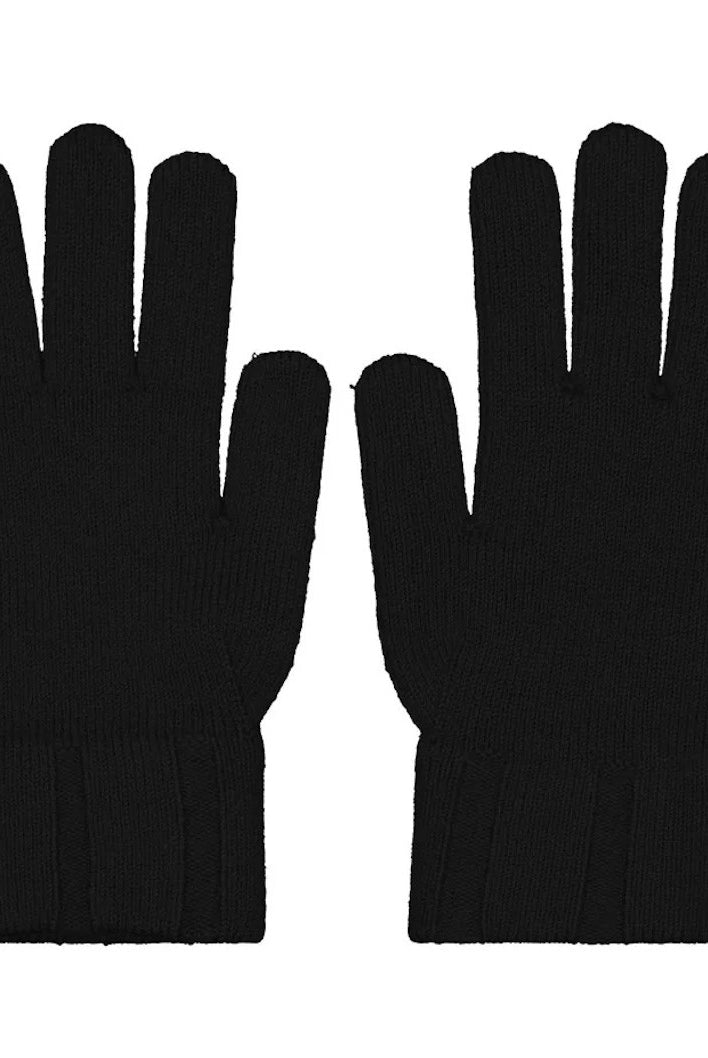 Royal Merino - 100% Merino Rib Glove - Black