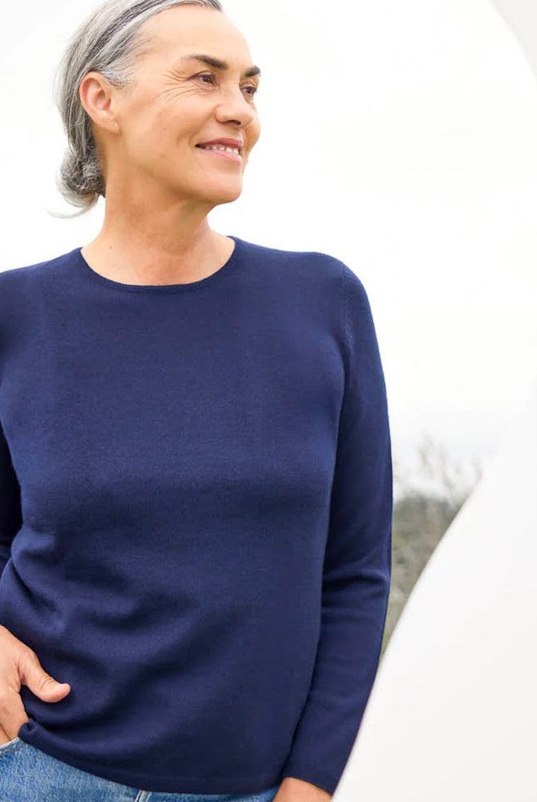 Royal Merino - 100% Merino Classic Crew (RM2050CR) Light Navy.