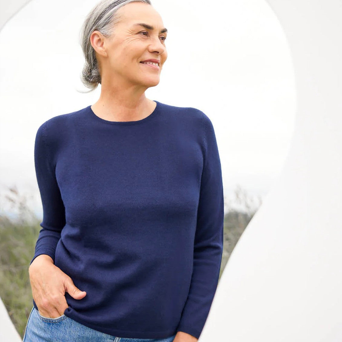 Royal Merino - 100% Merino Classic Crew (RM2050CR) Light Navy.