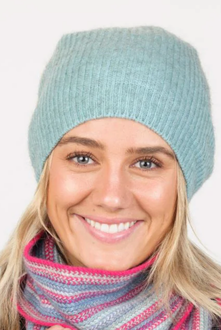 Native World - Merino & Possum Slouch Beanie (NX677) Topaz