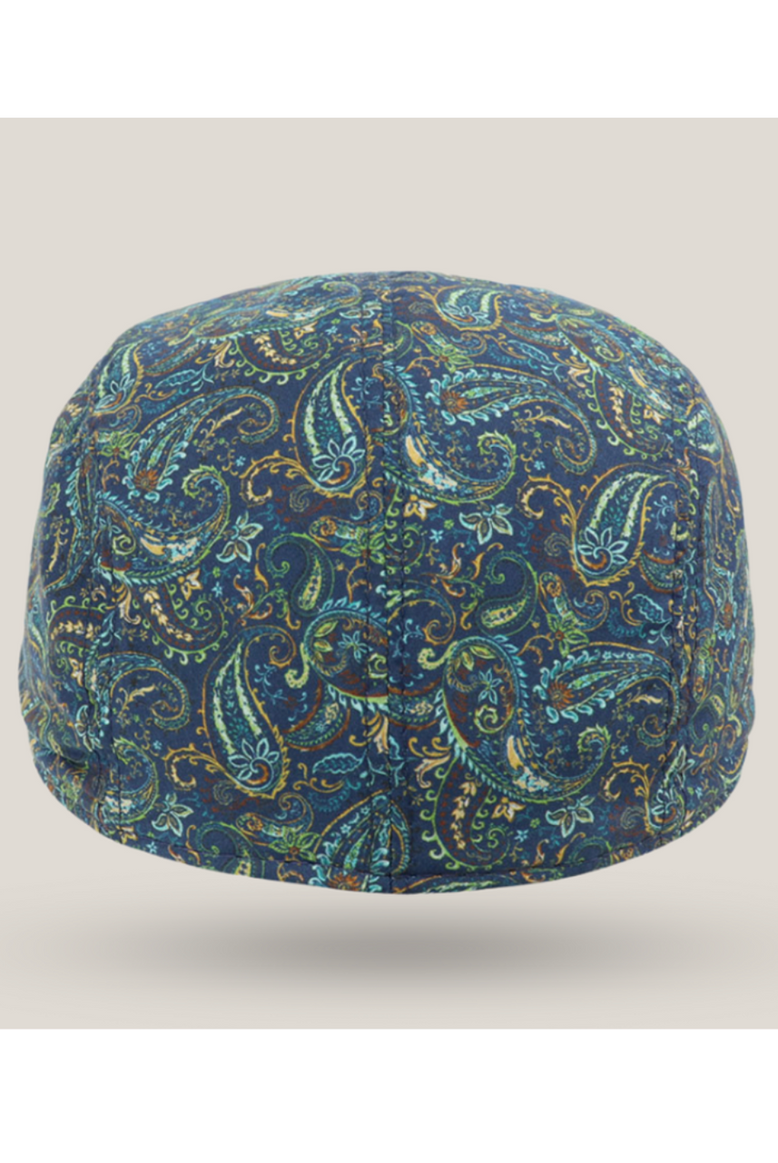 Hills Hats - Linen/Cotton Summer Paisley Duckbill- Paisley Teal