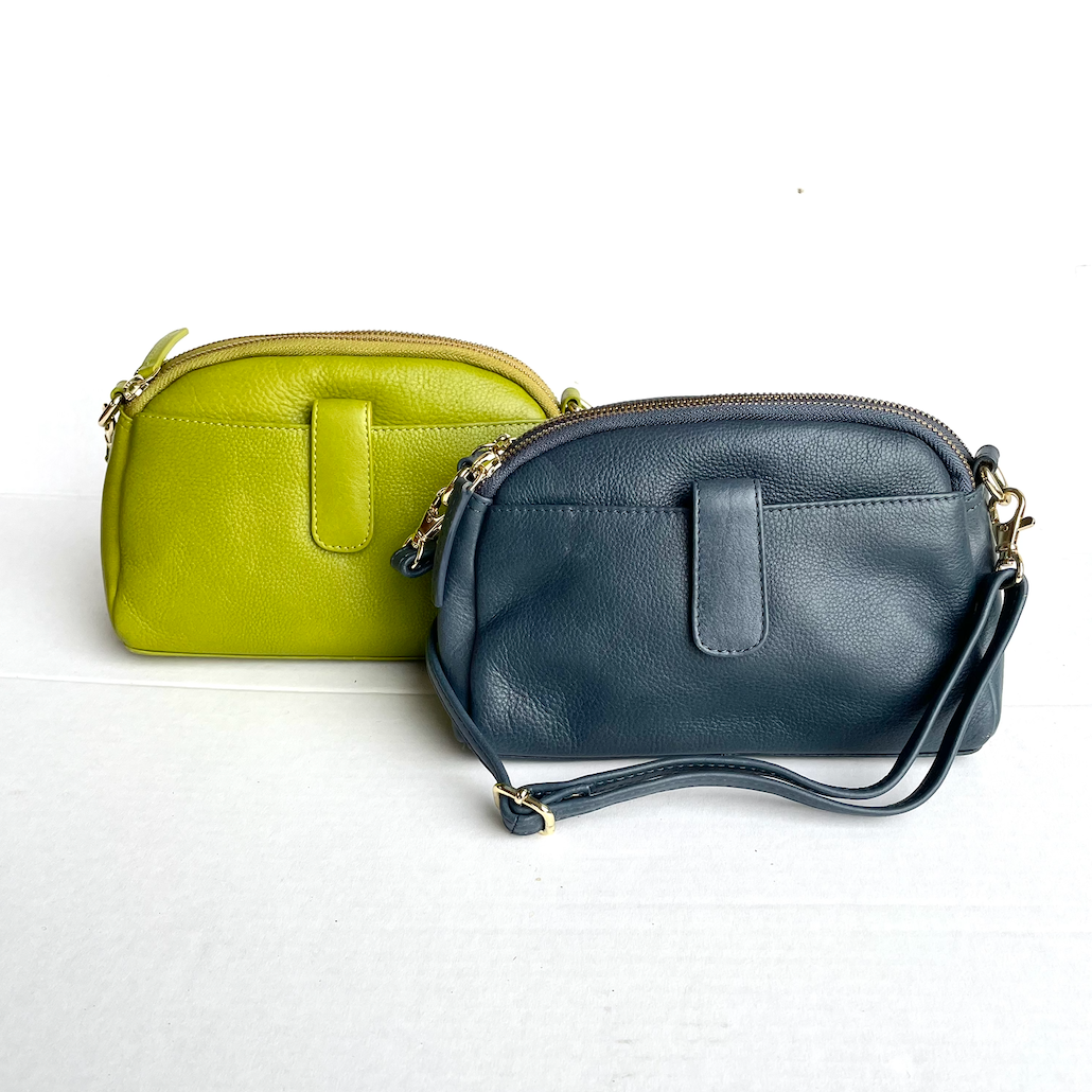 Baron - Leather Oval Top Twin Handbag (Baron2556)