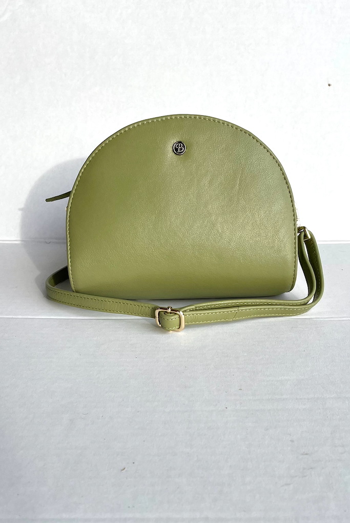 Baron - Leather Shell Shape Handbag (2562)Sage
