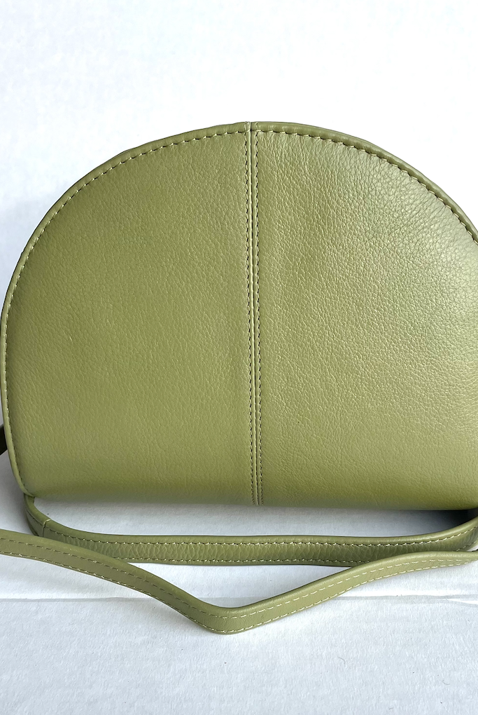 Baron - Leather Shell Shape Handbag (2562)Sage