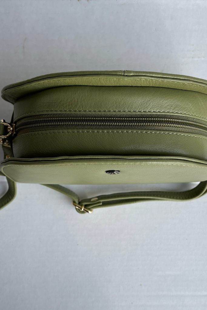 Baron - Leather Shell Shape Handbag (2562)Sage