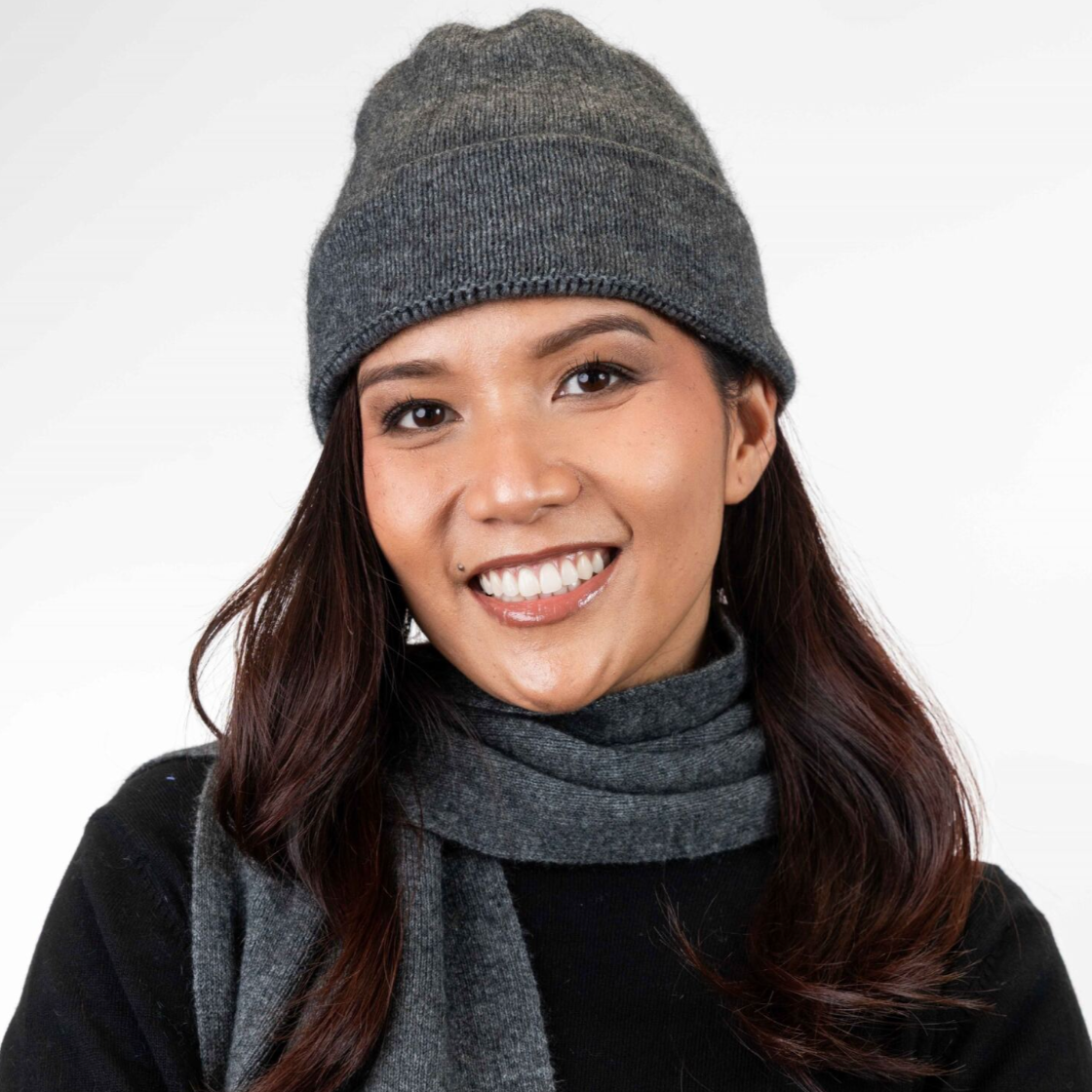 Koru - Merino & Possum Plain Beanie (KO159)Grey