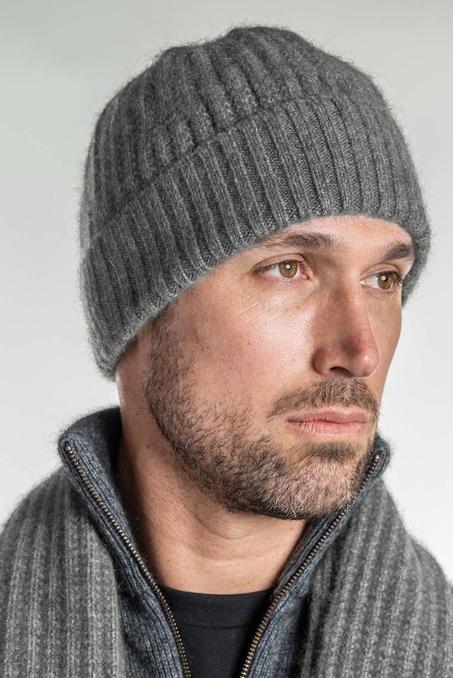 Koru Merino - Possum Ribbed Beanie (KO2020)Mist