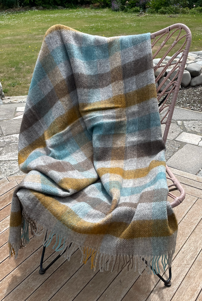 Klippan - Lambswool and Gotland Multi Throw Turquoise