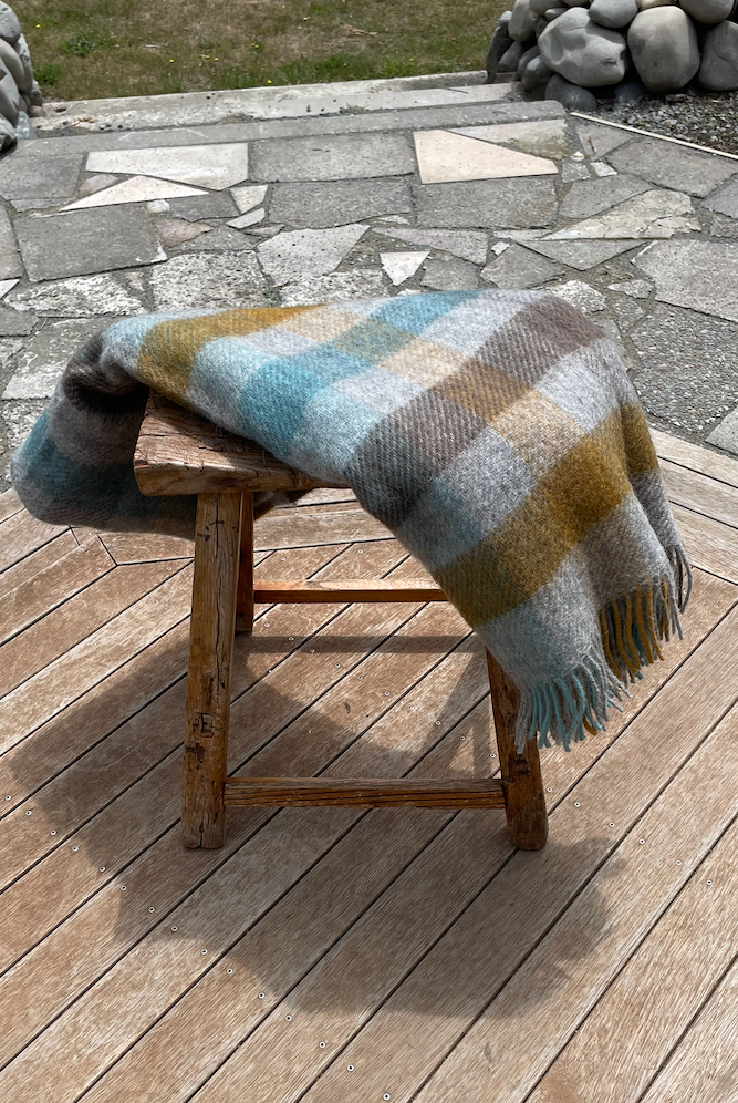 Klippan - Lambswool and Gotland Multi Throw Turquoise
