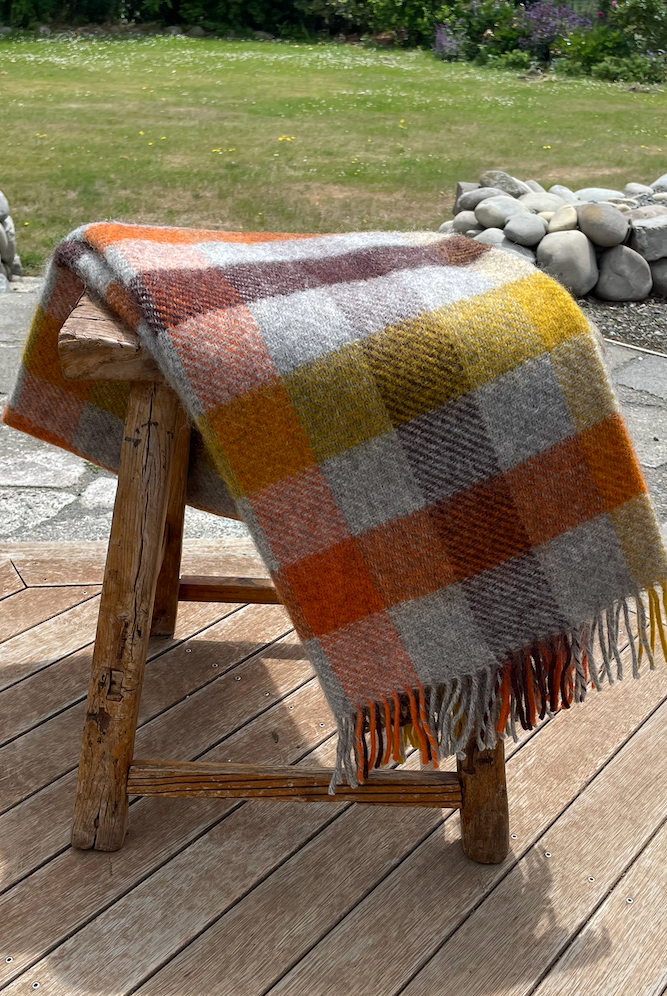 Klippan - Lambswool and Gotland Multi Throw Yellow