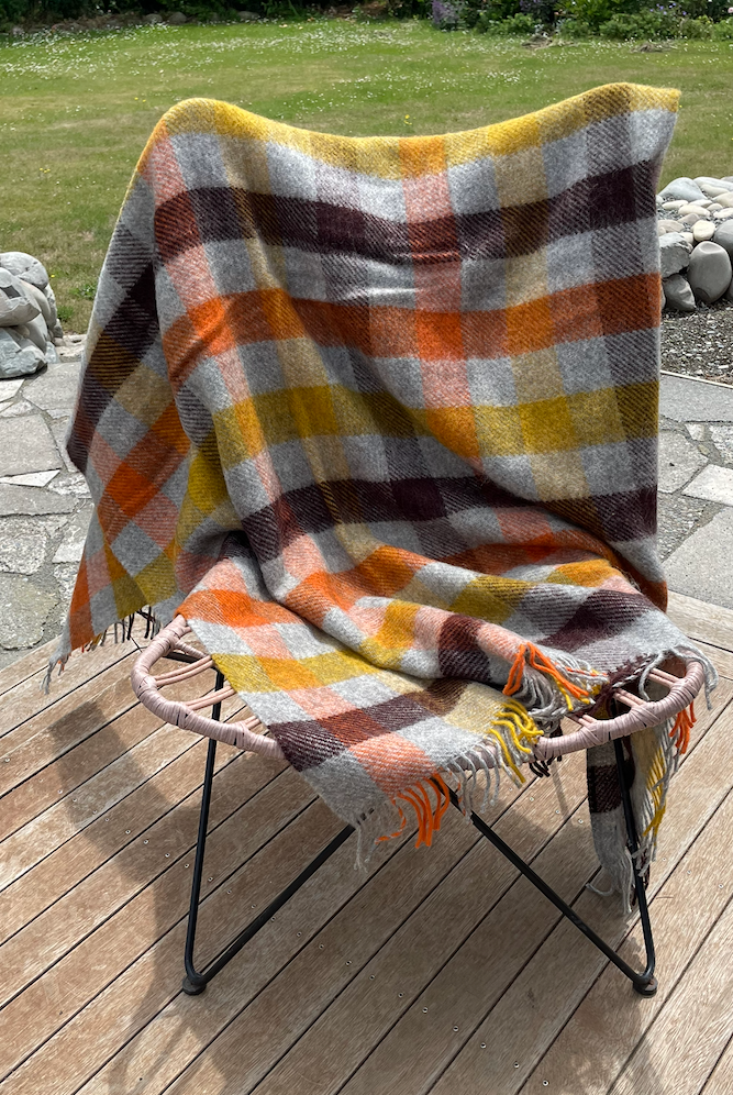 Klippan - Lambswool and Gotland Multi Throw Yellow