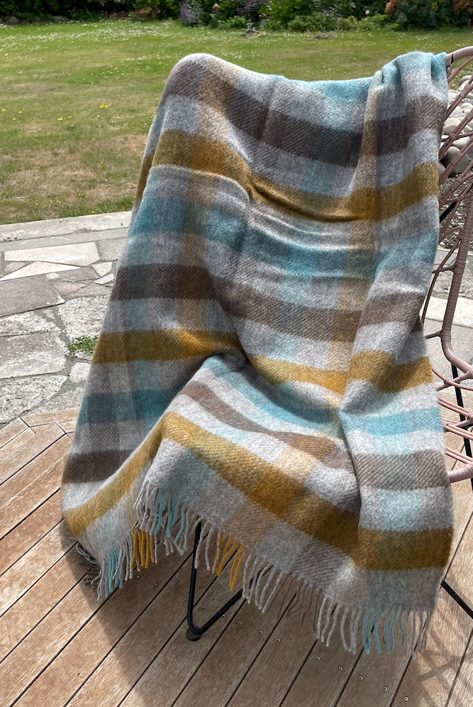Klippan - Lambswool and Gotland Multi Throw Turquoise
