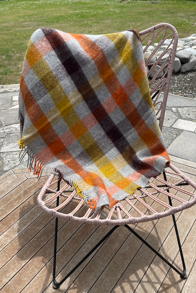 Klippan - Lambswool and Gotland Multi Throw Yellow