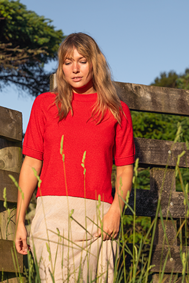 Lothlorian - Cotton & Merino Hansa Tee (CM106)Mandarin