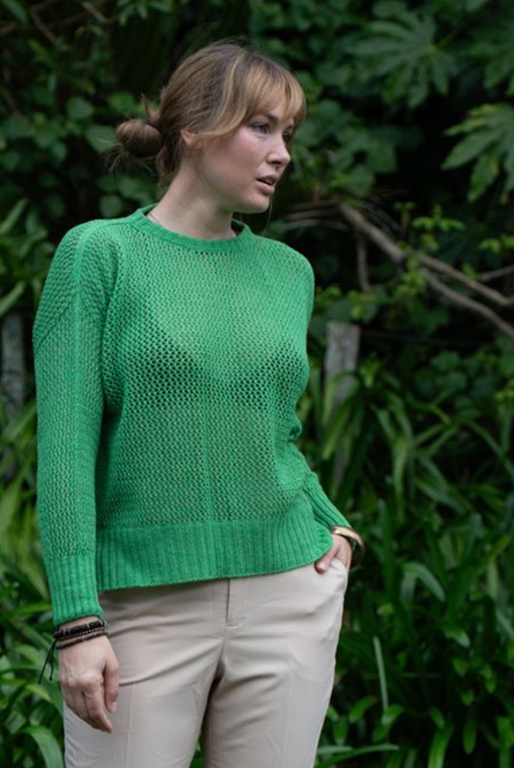 Lothlorian - Cotton & Merino Lax Jumper (CM108)Kelly Green