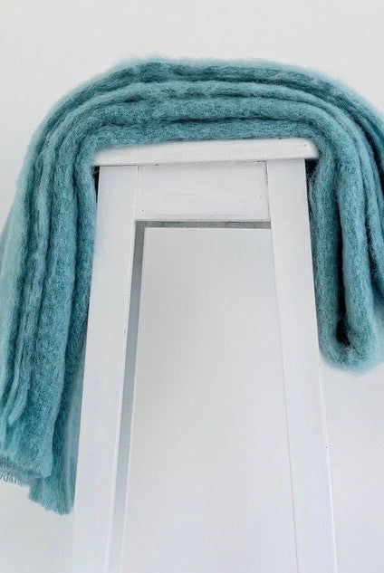 Seaspray colour mohair rug