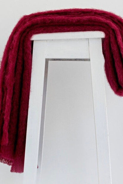 Tamarind colour mohair rug