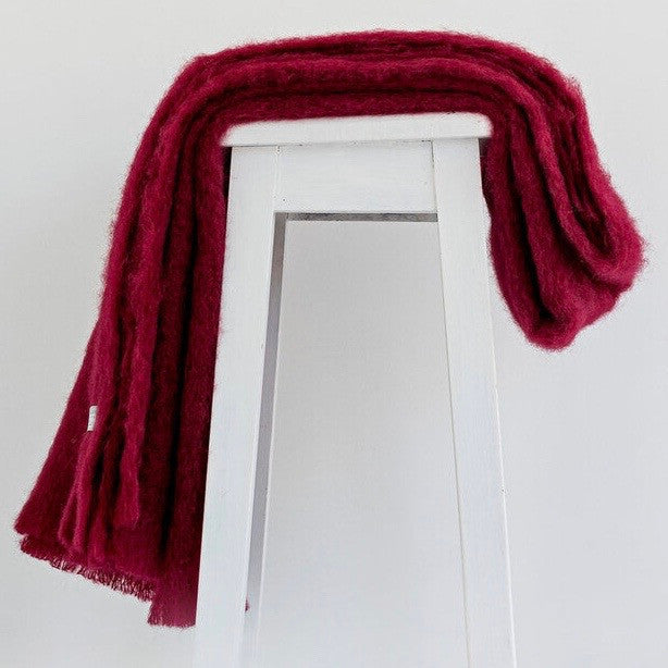 Tamarind colour mohair rug