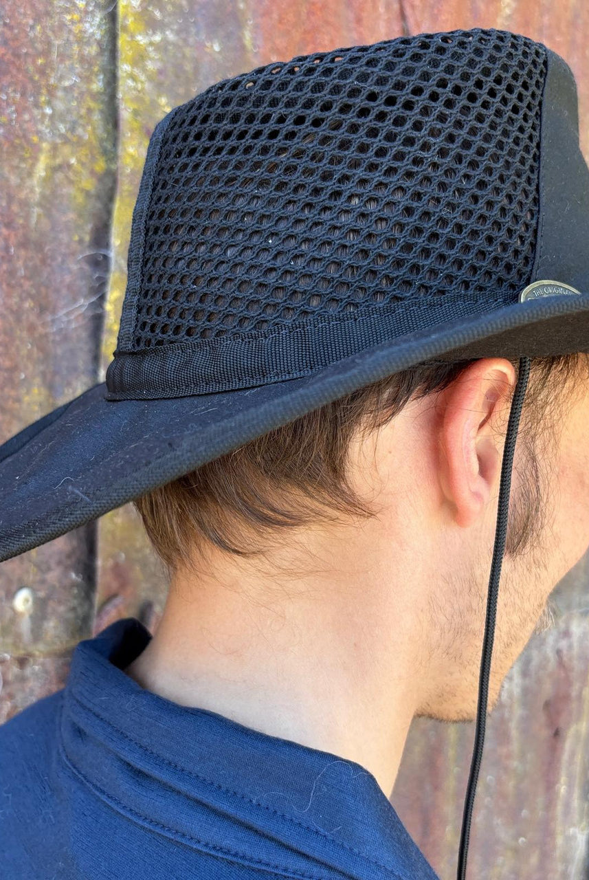 Selke - Black Oilskin Visor Airhead (Mesh)