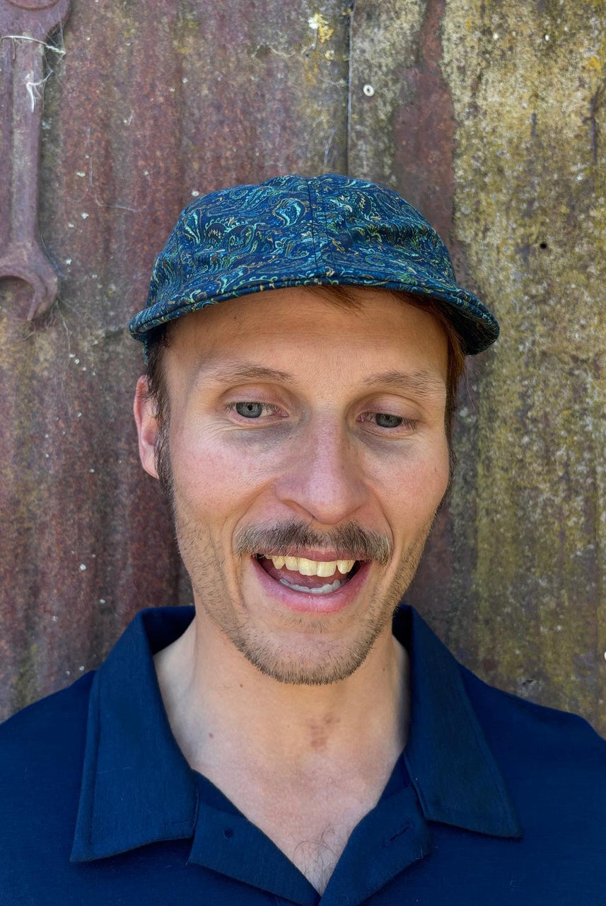 Hills Hats - Linen/Cotton Summer Paisley Duckbill- Paisley Teal