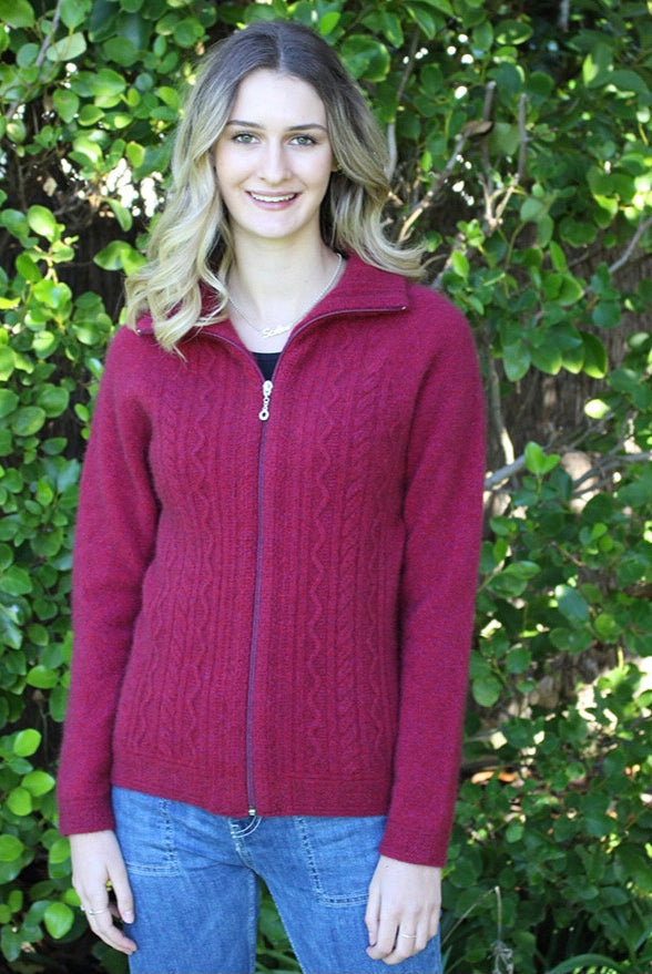 Heix jacket in colour Raspberry