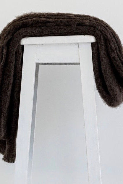 Chocolate colour Mohair blanket throws
