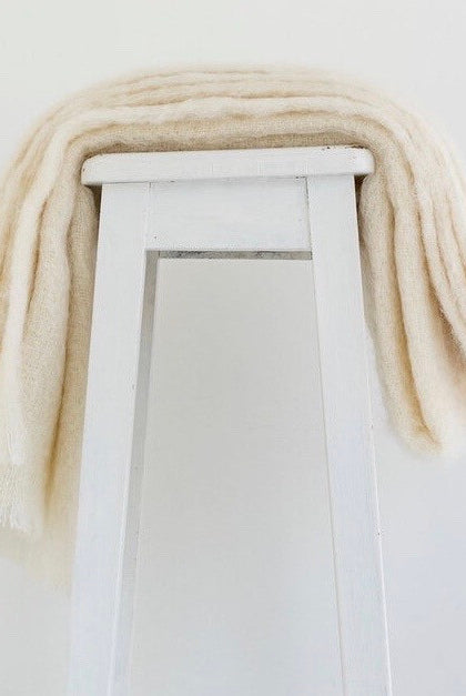 Cream colour Mohair blanket throws