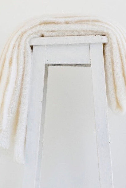 Dove colour Mohair blanket throws
