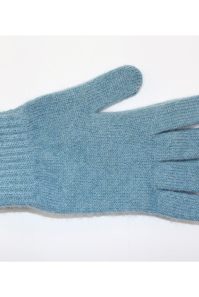 Mist colour Alpaca glove. White background.